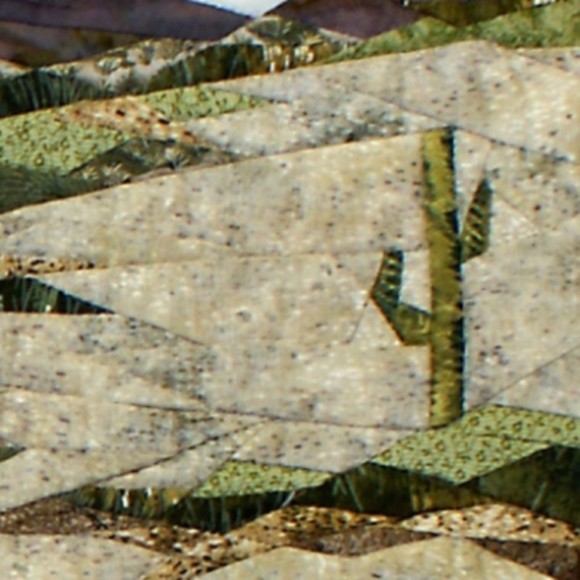 England Design Studio - Southwest Splendor Landscape Art Quilt - Size 19" x 17" - Picture 4 of 5